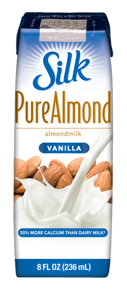 Single Serving Container of Silk Almond Milk