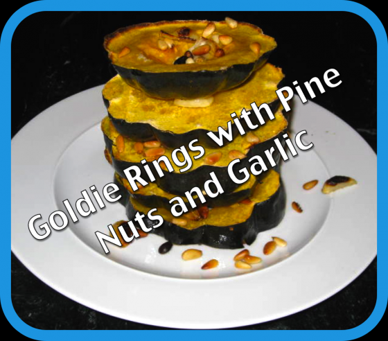 acorn squash rings with pine nuts and garlic vegan american princess