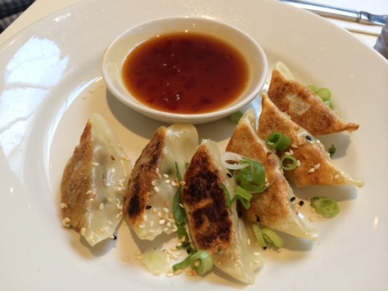 Gyoza Dumplings With Soya Sweet Chili Dipping Sauce (Mildred's, London)