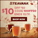 http://click.linksynergy.com/fs-bin/click?id=9IDTvXNwk9A&offerid=303268.141&type=4&subid=0"><IMG alt="Fall into new fall tea flavors and SAVE $10 off orders of $50 or more with code 10OFF50 at Teavana.com! (Valid 10/01 – 10/31)" border="0" src="http://www.opmpros.com/host/teavana/images/banners/promo2_125x125.jpg"></a><IMG border="0" width="1" height="1" src="http://ad.linksynergy.com/fs-bin/show?id=9IDTvXNwk9A&bids=303268.141&type=4&subid=0">