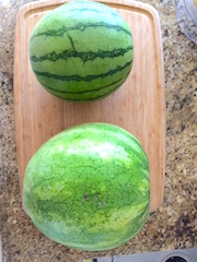 Large and Small Watermelons