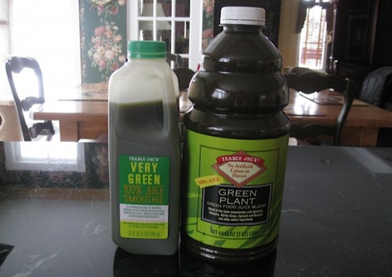 Trader Joe's Very Green 100% Juice Smoothie And Trader Joe's Green Plant Juice