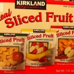 Costco Kirkland Sliced Fruit:  Fuji Apple, Fuji Apple with Cinnamon & Strawberries & Bananas