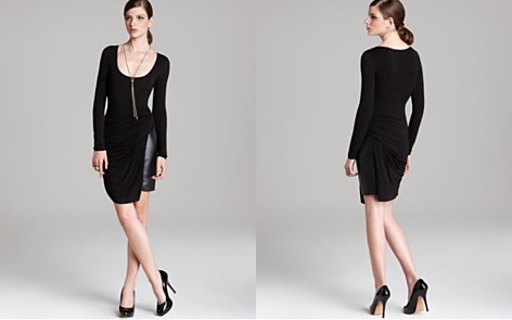 Bailey 44 Faux Leather Panel Dress-How Do I Love Thee? ($211.00)