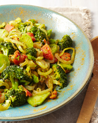 Broccoli with Turmeric and Tomatoes