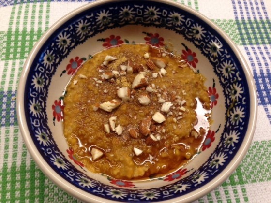 Pumpkin Pie Oatmeal from The Vegan Slow Cooker by Kathy Hester