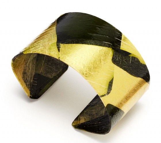 Ribbon Cut Harlequin Patterned Zucchini Vegetable Cuff from Uncommon Goods
