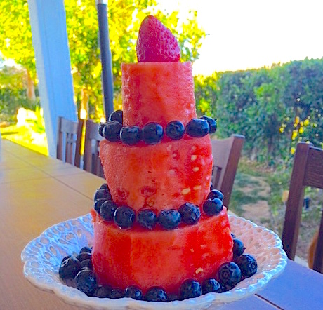 How to make watermelon cake | easy raw fruits birthday cake | healthy cake  |centerpiece fruits cake - YouTube