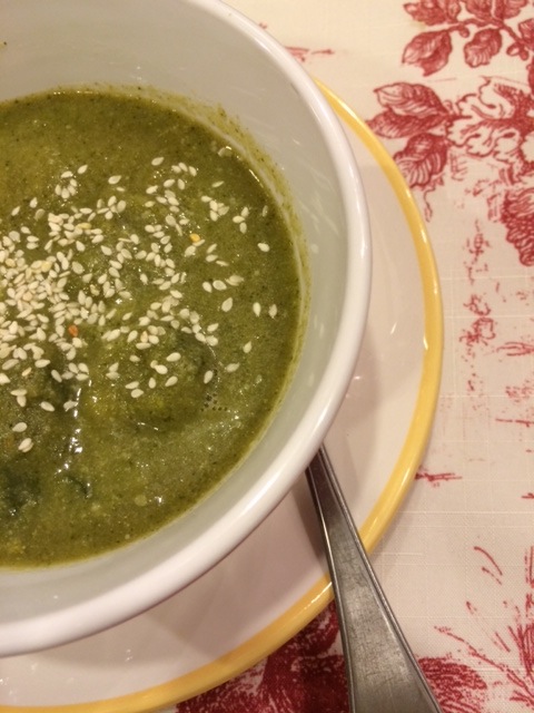 Broccoli-Cauliflower Ginger Soup